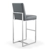 Manhattan Comfort Element 29" Faux Leather Bar Stool in Graphite and Polished Chrome (Set of 2) 2-BS010-GP